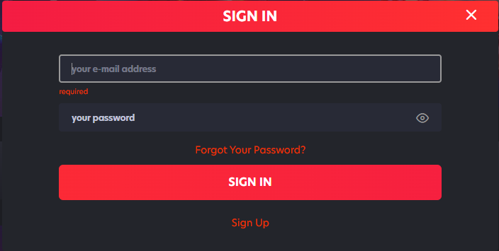 1Red Casino Login
